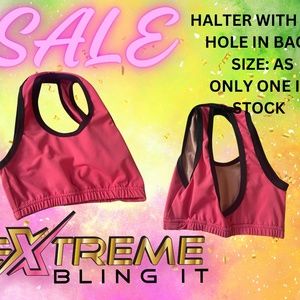 SPORTS BRA WITH KEY HOLE IN BACK HALTER STYLE TOP